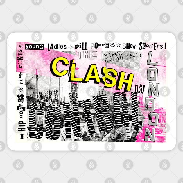The Clash Out Of Control in London 1984 Sticker by Timeless Chaos